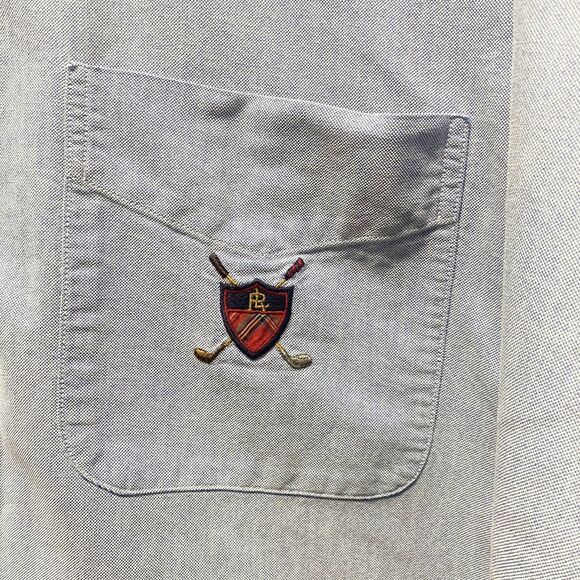 Ralph Lauren Men's Tilden Cotton Button Down Shirt Golf Crest Flaw Size XL - Picture 3 of 4